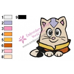 Funny Aang Avatar Embroidery Design